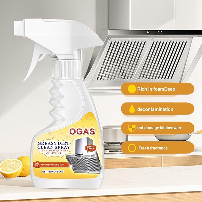 Heavy-duty kitchen degreaser - A powerful oil stain and stubborn remover for kitchen covers stoves grills and ranges suitable for home restaurant hotel and commercial use(300ml)