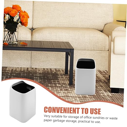 Zerodeko Double Layer Trash Can Nordic Style Sleek Garbage Bin for Kitchen Bedroom and Home Capacity Waste Basket Made from Material