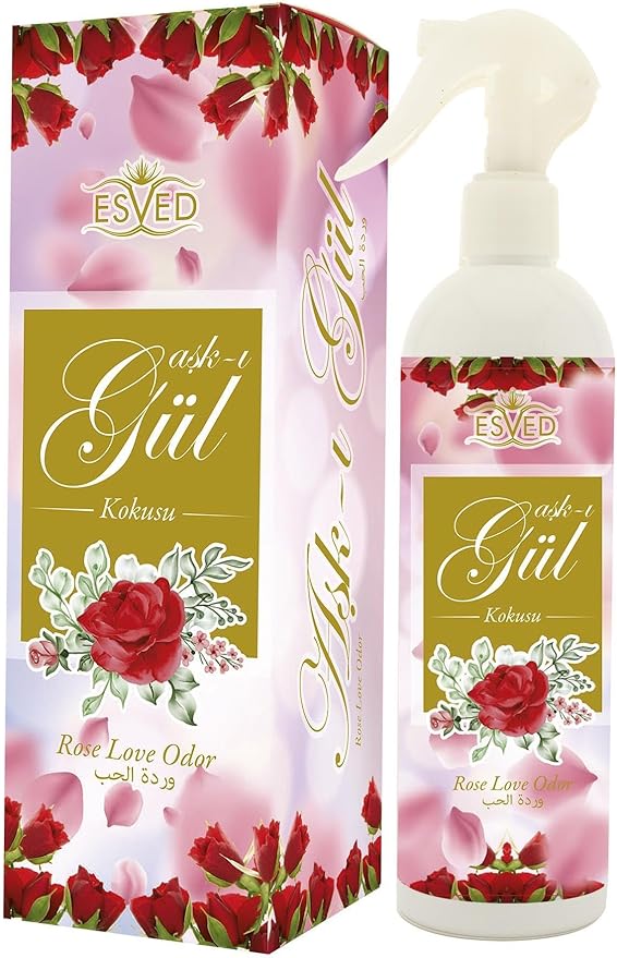 Air Freshener Spray Rose Scent 400 ml Room Deodorizer Long Lasting Fragrance Home and Office Use Odor Eliminator - One Size