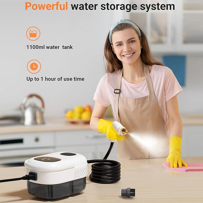 Yosoo 2500W Handheld Steam Cleaner High Pressure Portable Steam washing Machine Smart Save Time with High Temperature Steam for Home Lightweight (US Plug 110V)