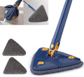 360°Rotating Adjustable Cleaning Mop Triangle Cleaning Mop with Automatic Water Squeezing Telescopic Rotating for Walls Windows (A) 1PCS 12027(P)