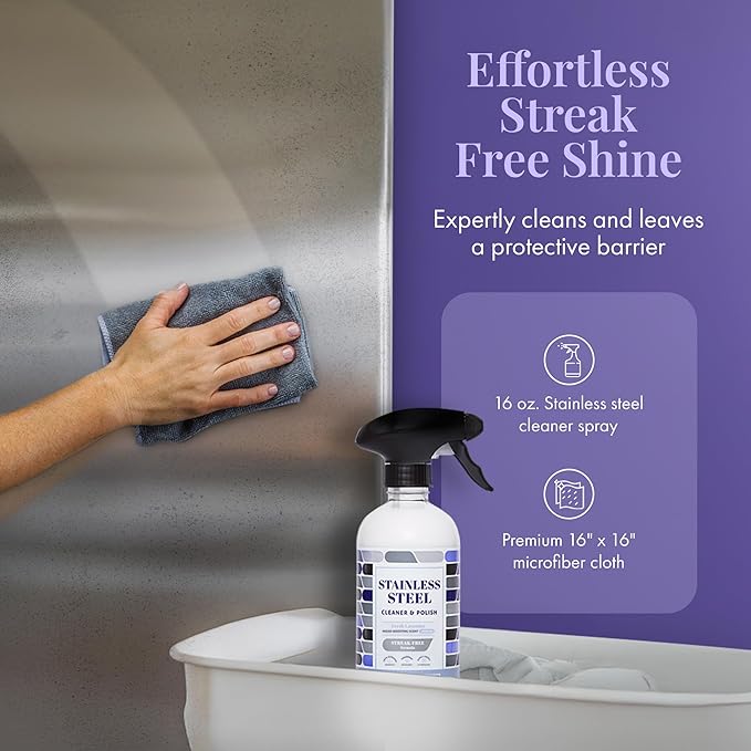 Therapy Stainless Steel Cleaner &amp Cooktop Cleaning Kit Bundle