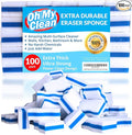 (100 Pack) Extra Durable Eraser Sponge – Extra Thick Long Lasting Magic Melamine Cleaning Sponges in Bulk – Foam Pads for Walls Kitchen Bathroom Floor &amp Baseboard Cleaner