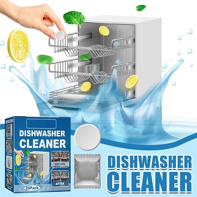 Dishwasher Cleaning Tablets (20 Pcs/Box) Degreasing and DegreasingKitchen Cleaning Tools(200pcs 10Boxes)