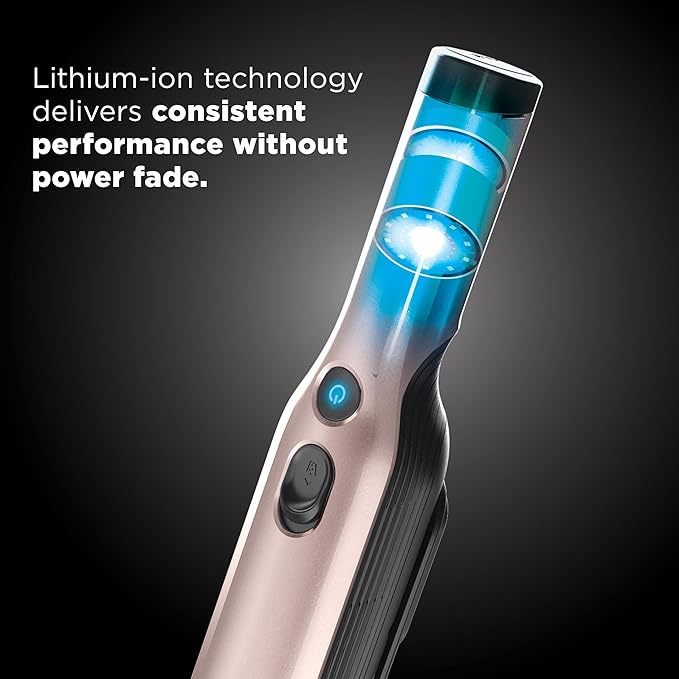 Shark WANDVAC Cordless Hand Vac Lightweight Portable at 1.4 lbs. Powerful Suction Charging Dock One-Touch Empty for Car &amp Home Multi-Surface Pet Tool &amp Duster Crevice Tool Rose Gold WV