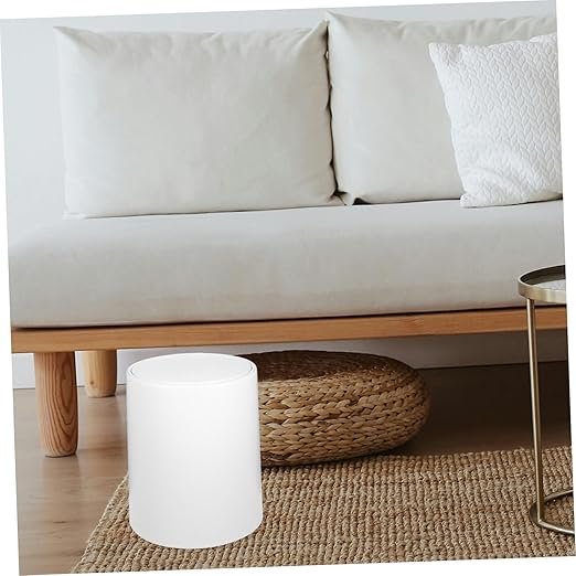 PRETYZOOM Press Trash Can with Lid White Wastebasket for Home Office and Bedroom Versatile Trash Container for Easy Waste Disposal