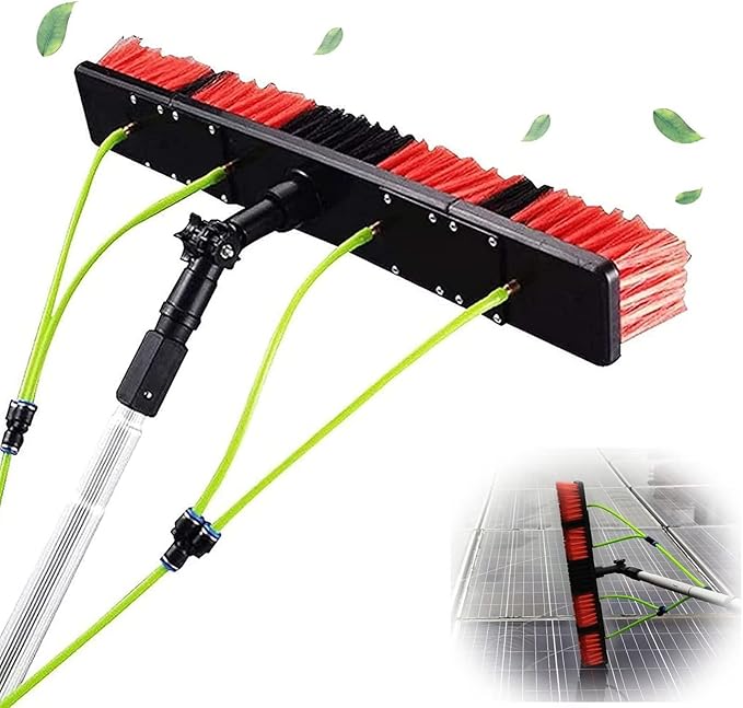 Telescopic Pole Kit Cleaning Brush5-12m Window Cleaning Pole Water/Hose Fed Pole Telescopic Window Cleaner for Cleaning photovoltaic and Solar Panels and Other Cleaning Activities（5m/16f