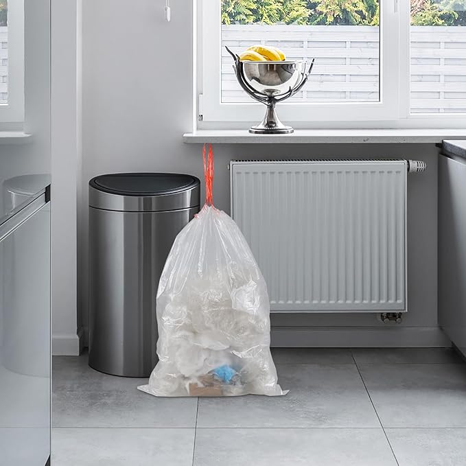 Pekky 10 Gallon Kitchen Trash Bags Medium Drawstring Garbage Bags 108 Counts
