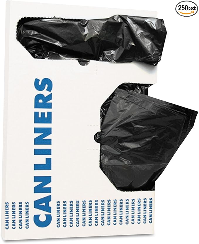 RePrime H4832TKX01 Can Liners 16 gal 1 mil Black 24-Inch x 32-Inch 250/Carton