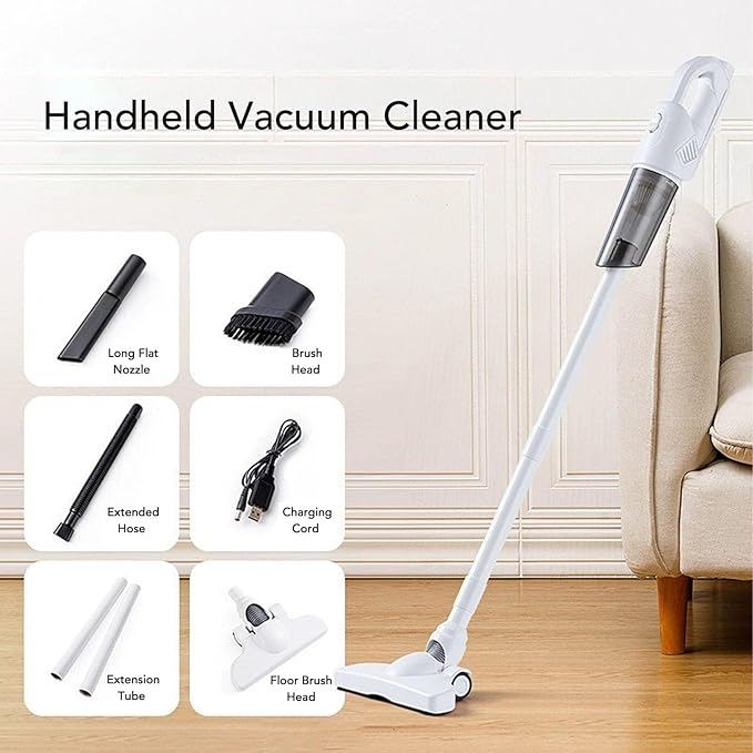 Garosa Cordless Stick Vacuum Cleaner 4000Pa Powerful Suction with 2000mAh Battery and 5 Tools for Pet Hair Hard Floor Car Cleaning