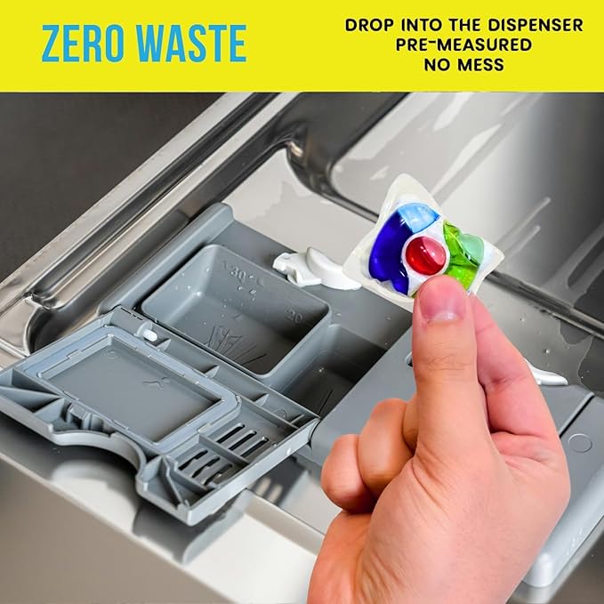 Eco-Spinz Disposal Cleaner and Deodorizer for Kitchen Drains and Sinks Plus Eco-Shines Dishwasher Detergent 3 in 1 Power of Liquid Powder and Gel for Brighter Cleaner Dishes