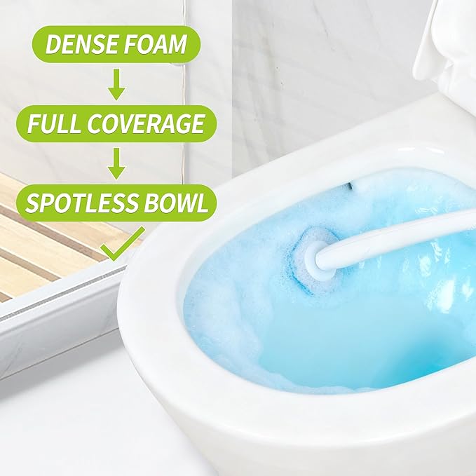 Toilet Bowl Cleaner Wand Refills Compatible with CLOROX 63 Count Disposable Toilet Brush Refills Replacement Heads for Toilet Cleaning System