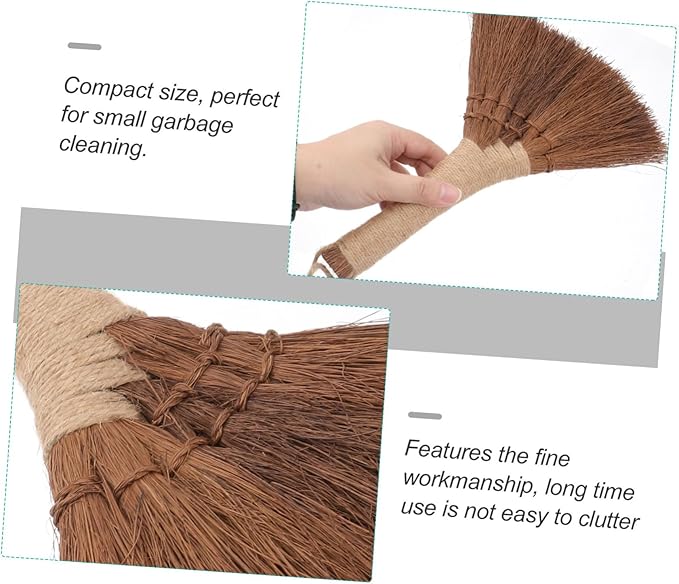 STOBAZA 2pcs Compact Cleaning Broom Tool for Household Use Lightweight Soft Bristle Dust Brush for Corners and Small Spaces for Home Cleaning