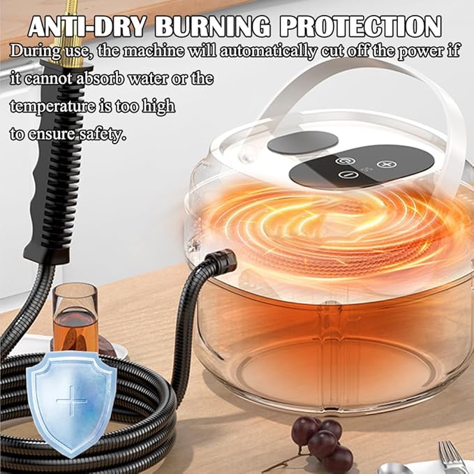 2500W Steam Cleaner Handheld Steam Cleaner Multifunctional Mini Steam Machine for Home Use Electric Steam Cleaner for Car Cleaning Suitable for Kitchen Car Furniture Floor