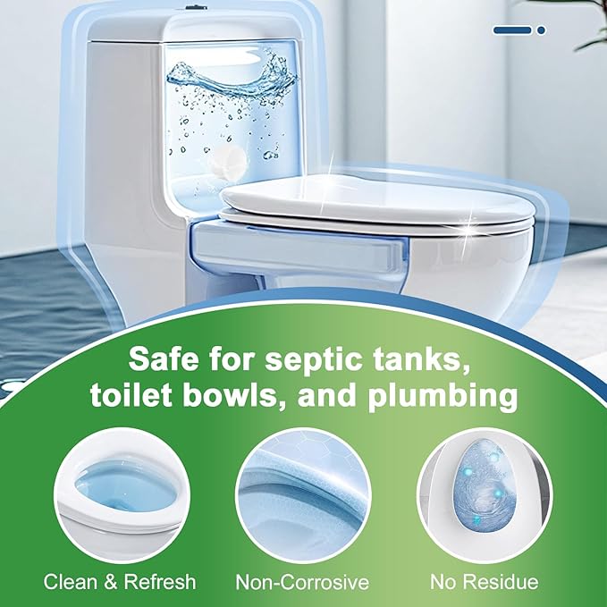 Toilet Bowl Cleaners Bleach Tablets 54 PACK Automatic Toilet Tank Cleaner Bathroom Cleaner Against Tough Stains No Scrubbing Continuous Clean Sparkling Fresh