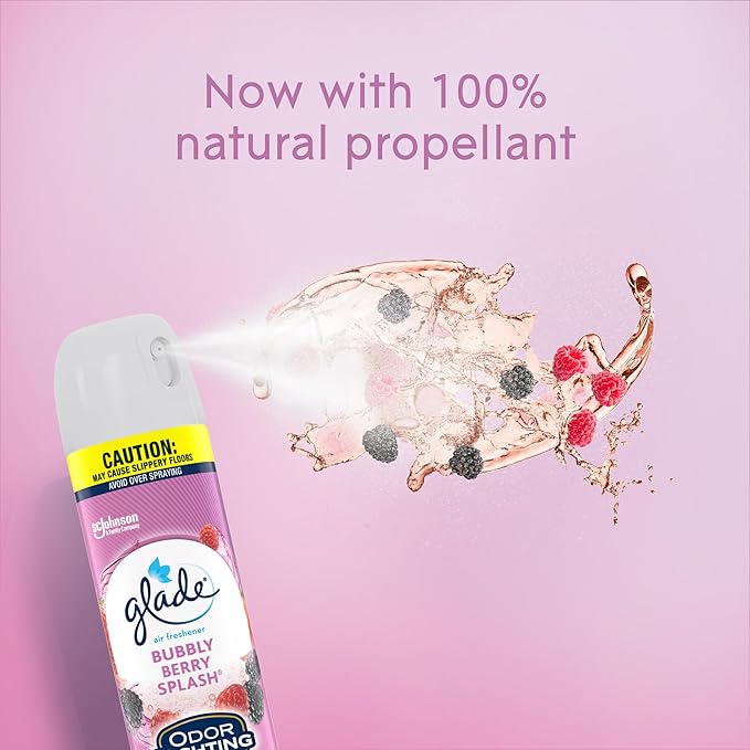 Glade Air Freshener Room Spray Bubbly Berry Splash 8.3 oz 6 Count