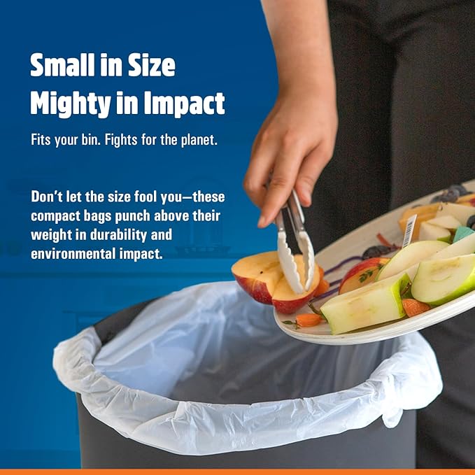 Hero I Was A Milk Jug Trash Bags 8 Gallon 320 Bag Bulk Case Recycled Bathroom Office Kitchen Small Trash Bag