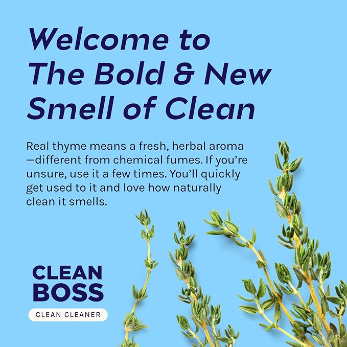 CleanBoss Botanical Disinfectant - 24 oz 2 Pack and 128 oz Jug Bundle - Multi-Surface Cleaner - Kills 99.9% of Germs + Cold &amp Flu Viruses - No Rinse on Food Contact Surfaces - Pet Friendly