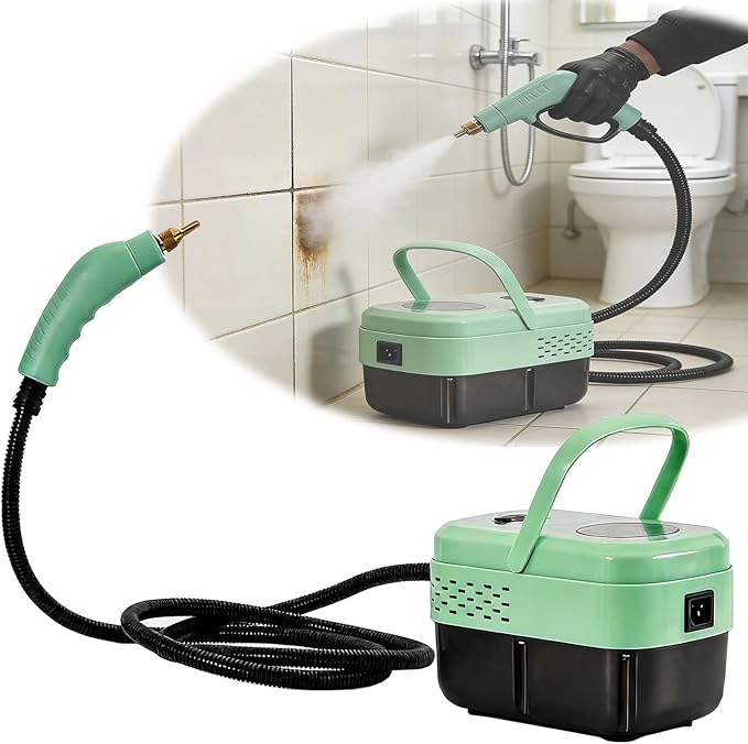 Steam Cleaner for Home Portable Handheld Steamer for Cleaning With 15s Heat-UP 13LTankClean GreaseAutomotive wheels and interior trimGrout Tile Floor Couch Carpets