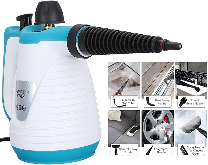 350ml Handheld Steam Cleaner Surface Steam Cleanerr Fast Heating Efficient Steamer Cleaning Machine Portable for Range Hood Kitchen BathroomSteam Cleaners for Home Use(US Plug)