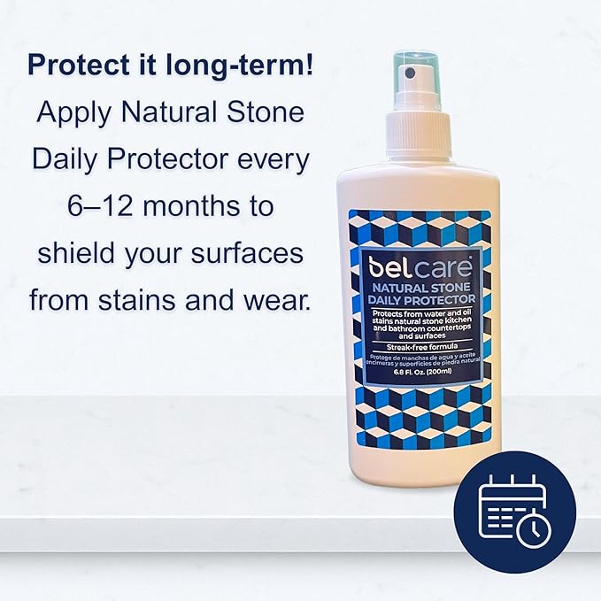 Natural Stone Marble and Granite Protector | Water-Based Stone Sealer Spray pH-Neutral Surface Protector for Countertops Vanities &amp Other Natural Surfaces – 6.8 fl oz