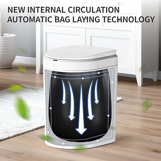 TOWNEW S2000 Auto-Sealing Trash Can 5.5 Gallon Automatic with Hands-Free Sensor and Self-Replacing Bags for Kitchen Office