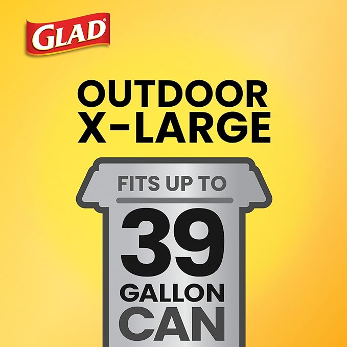 Glad Large 30 Gallon Trash Bags Unscented Heavy Duty Garbage Bags Forceflex with Drawstring 30 Count (Packaging May Vary)