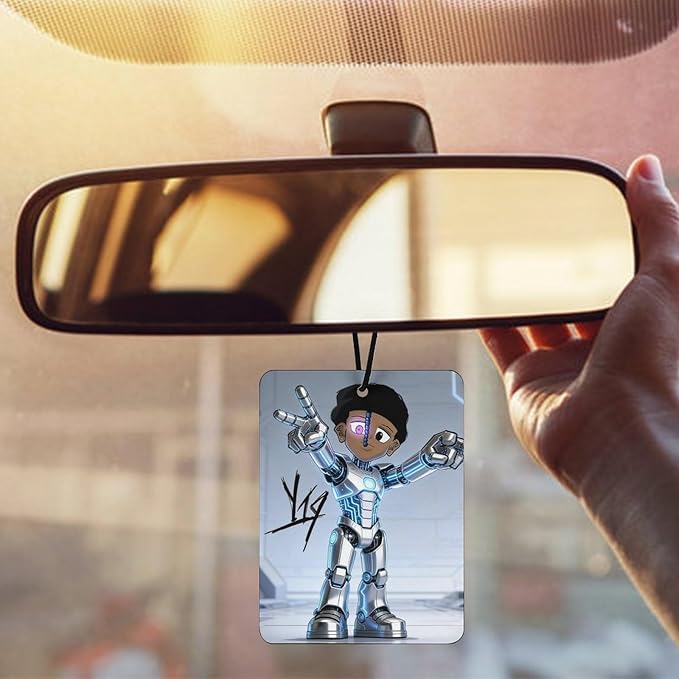 5PCS Car Air Freshener Hanging Personalized Double Sided Tech Kid Car Fresheners Long Lasting New Cars Scents Cute Automotive Freshies for Closets Drawers (tea)