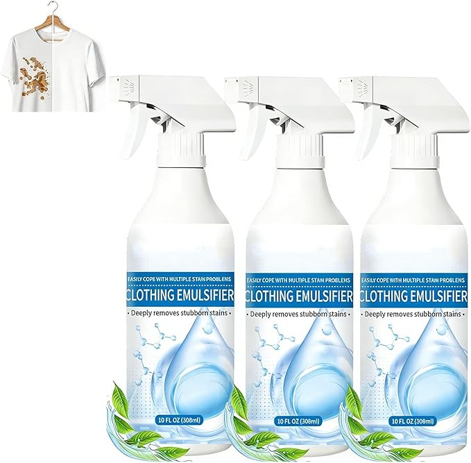 Clothing Emulsifier300ML Non Ionic Emulsifier Stain RemoverSpot Cleaner For ClothesNo Damage Fabric SpotFabric Conditioner Restore Color (3Pcs)
