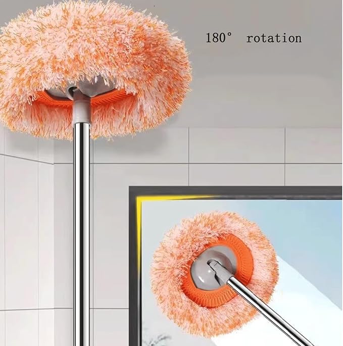 mop Mop Sunflower Orange Multifunctional Telescopic Mop with 3 Mop Heads 360° Rotation for Wet Or Dry Use mops