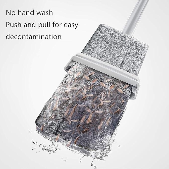 360-degree Rotating mop Suitable for Cleaning Hardwood Laminate and Tile Floors Comes with 5 Reusable dusting Tools White Microfiber