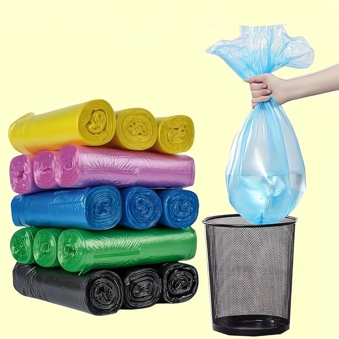 300 PCS Pack Heavy-Duty Blue Trash Bags – Extra Thick Leak &amp Tear-Proof For Household Kitchen Cleanup
