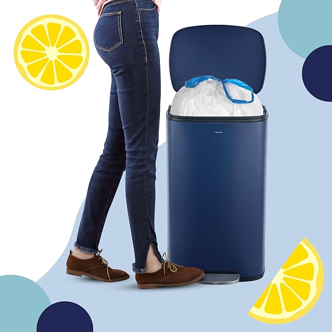 Eyely MPH3100C-WHITE Tad 13.2-Gallon Lemon Scented Drawstring Trash Can Liner White (60-Count 3-Packs of 20 Liners)
