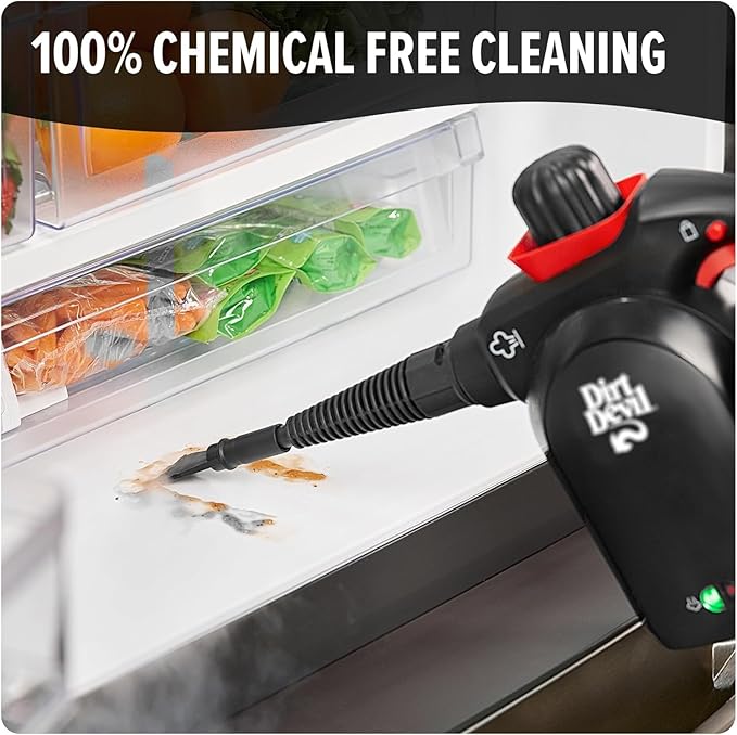 Dirt Devil 7-in-1 Handheld Steamer Pressurized Steam Cleaner for Home Use XL Water Tank Includes Specialized Cleaning Tools Portable Steam Cleaner for Bathroom Clothes Furniture and More