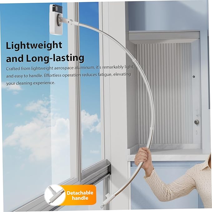 Apartment Window Cleaner 51inch High-Rise Window Squeegee with Extension Pole Outdoor Cleaning Tool for Tall Buildings