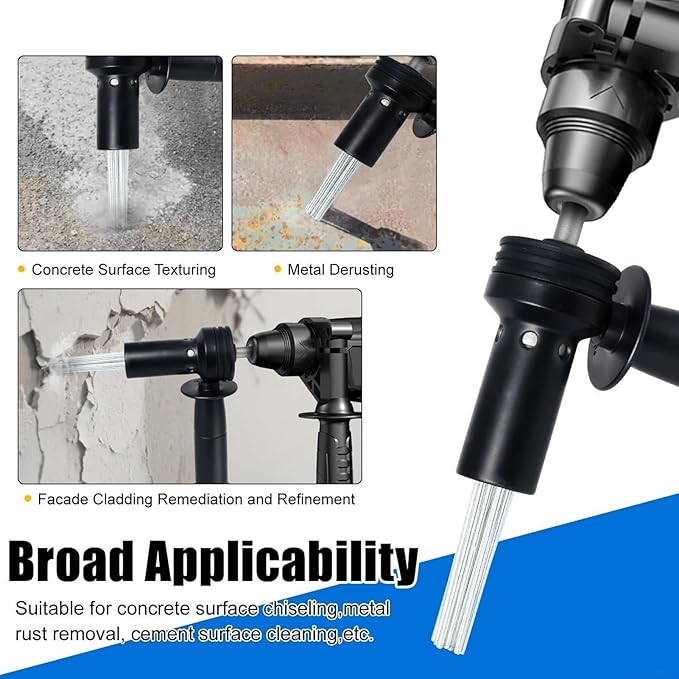 Electric Rust Scaler Electric Hammer with 18 Needles Concrete Rust Cleaner for Construction Home Industry Commercial Garage Concrete