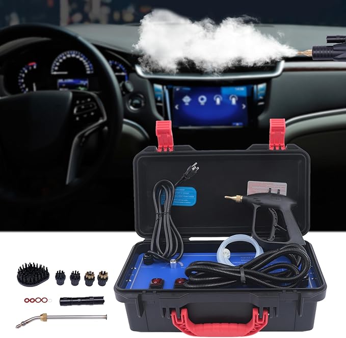 High Pressure Steam Cleaner 110V Portable Steam Cleaner 1700W Commercial Steam Cleaning System Electric Pump Steam Washer For Kitchen Bathroom Car