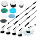 Electric Spin Scrubber Cordless Shower Scrubber for Cleaning with 7 Multi-Purpose Cleaning Brush Heads Bathroom Scrubber with Long Handle Power Scrubber for Cleaning Wall Floor Bathroom Kitchen
