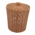 CHILDWEET Bedroom Trash Can Decorative Elegant Wicker Storage Basket Small Size Easy to Room Bathroom