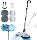 ScrubWiz Cordless Electric Mop Electric Spin Mop with Water Spray Powerful Floor Cleaner Super Quiet Cleaning &amp Waxing White and Black