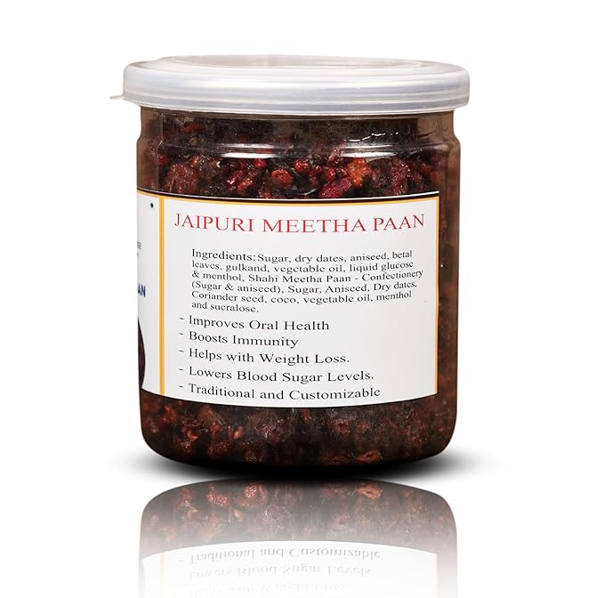 NATURE'S BRIDGE Jaipuri Meetha Mouth Freshener 500 Gram Airtight Container