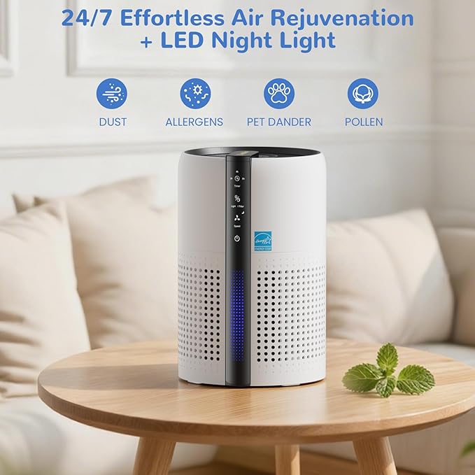 Cat Litter DeodorizerOdor Eliminator for Pet Strong Odors 99% Activated Carbon Adsorption Plug in Air fresheners for homeLitter BoxKitchen Bathroom Ion Air Purifier Quiet Portable