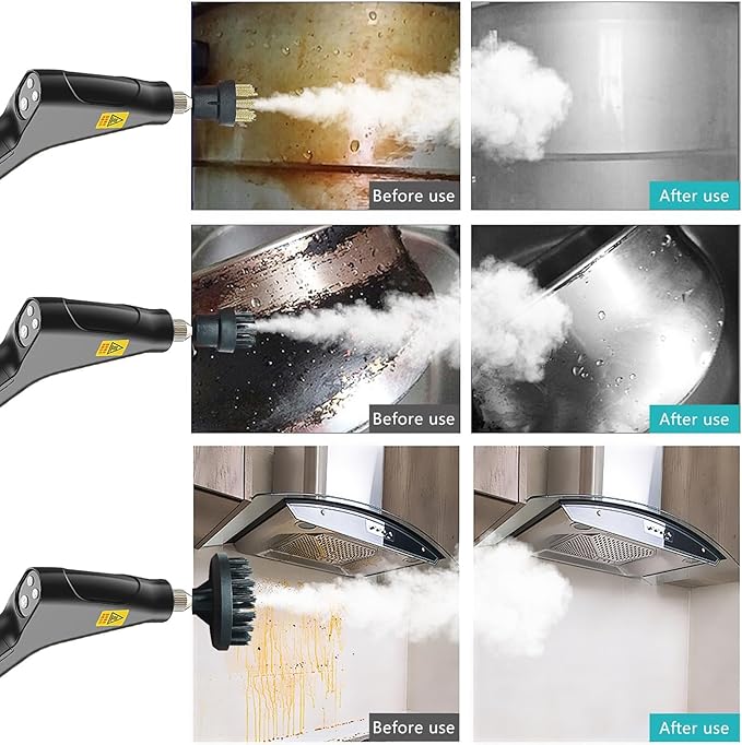 Portable Handheld Steam Cleaner High Temperature Pressurized with Touch Screen for Home Kitchen Bathroom Air Conditioner Refrigerator Stove (US Plug 110V)