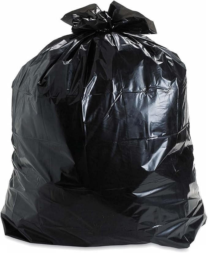 Heavy Duty Professional Quality Contractor Trash Bag 42 Gallon Capacity 50 Length X 32 Width X 3 Mil Thick 7 Bushel Capacity Black (Case of 20)