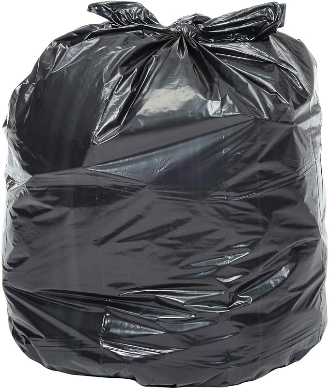 Global Industrial 7-10 Gallon Heavy Duty Black Trash Bags 0.9 Mil 500 Bags/Case Lot of 2