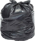 Global Industrial 12-16 Gallon Medium Duty Black Trash Bags 0.6 Mil 500 Bags/Case Lot of 2