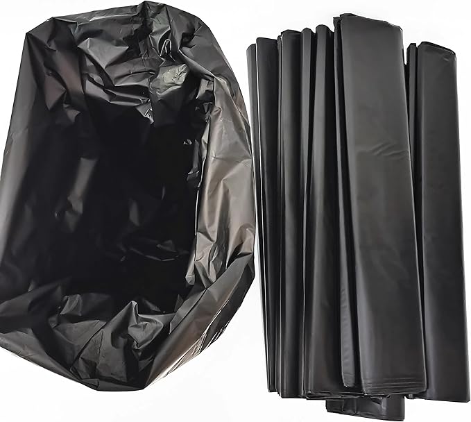 10 Pack Black ESD Anti-static Garbage Can Thick Plastic Bags for Clean Room | Static Control Flat-mouth Opening Anti static EPA 35L Trash Bin Polybag for Garbage DisposalSize 600x700mm