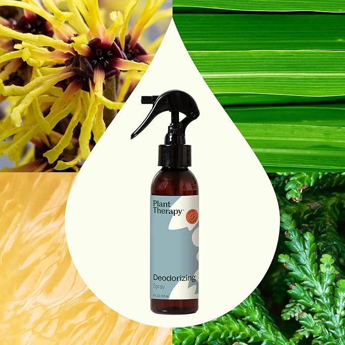 Plant Therapy Deodorizing Powder 16 oz &amp Deodorizing Room Spray 4 oz Quick On-The-Go Freshness Safe &amp Gentle for Everyday Use Free from Harsh Chemicals &amp Synthetic Fragrances