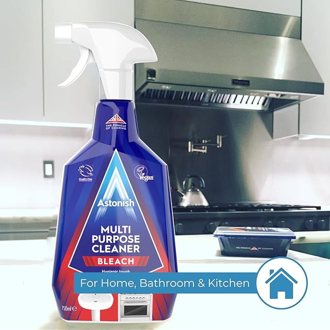 Astonish Home Bundle - Includes Streak Free Window &amp Glass Cleaner Spray Bottle With Vinegar For Deep CleaningMulti Purpose Cleaning Spray With The Added Power Of Bleach &amp Zesty Lemon Floor C