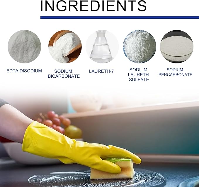 Kitchen Degreaser Cleaning Powder - Heavy-Duty Stain Remover For Ovens Stovetops Sinks &amp More(3PCS)